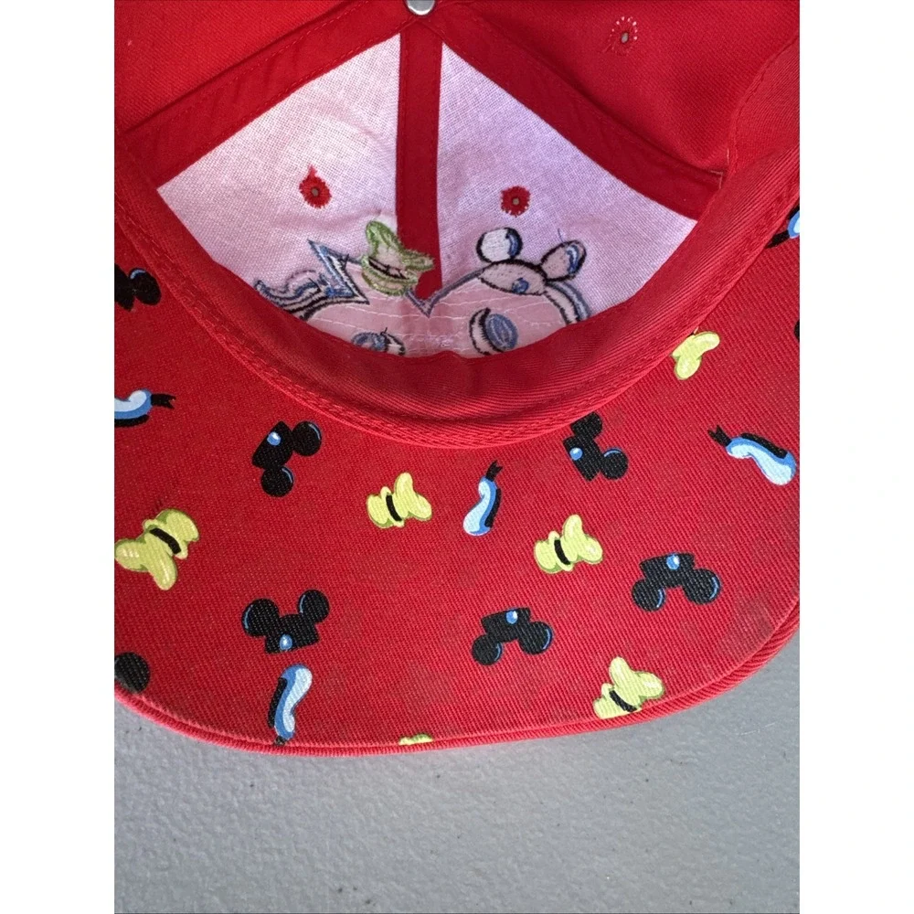 '06‎ Disneyland 50th Anniversary Red Embroidered Youth Size Hat 100% Cotton